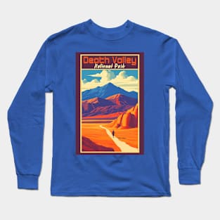 Death Valley National Park Vintage Travel  Poster Long Sleeve T-Shirt